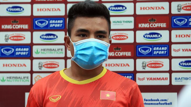 Hồ Thanh Minh, tiền đạo người dân tộc Tà Ôi đã tạo bước ngoặt đưa U23 Việt Nam đến vòng chung kết U23 châu Á 2022. (Nguồn ảnh: https: baophapluat.vn)